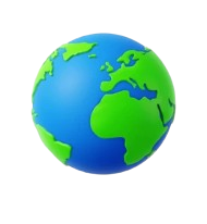 A colorful illustration of Earth showing continents and oceans.